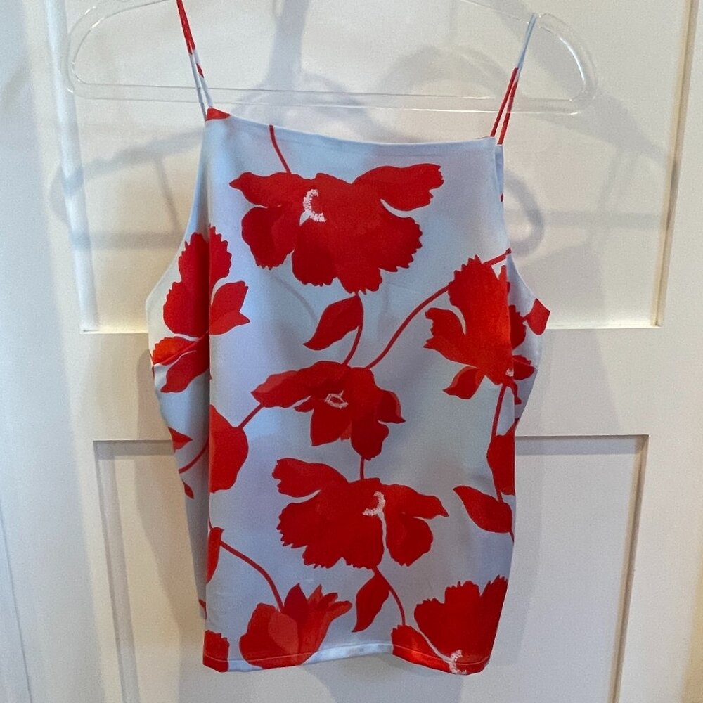 NEW: Ann Taylor Floral Square Neck Strappy Tank Top